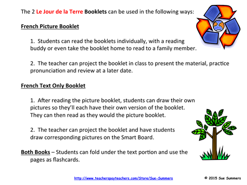 French Earth Day 2 Emergent Reader Booklets