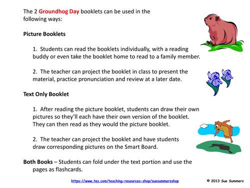 Groundhog Day Booklets - ENGLISH