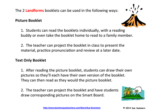 Landforms - 2 Emergent Reader Booklets