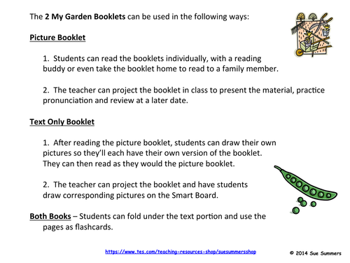 My Garden 2 Emergent Reader Booklets - ENGLISH