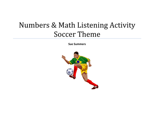 Numbers and Math Listening Activity - Soccer Theme - English