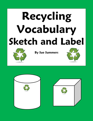 Recycling Vocabulary Sketch and Label Activity