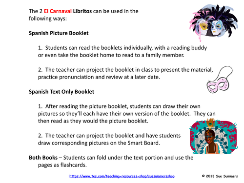 Spanish Carnival Booklets - Libritos El Carnaval