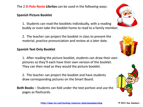 Spanish Christmas / Navidad El Polo Norte 2 Booklets