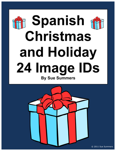 Spanish Christmas Vocabulary 24 Image IDs - Navidad