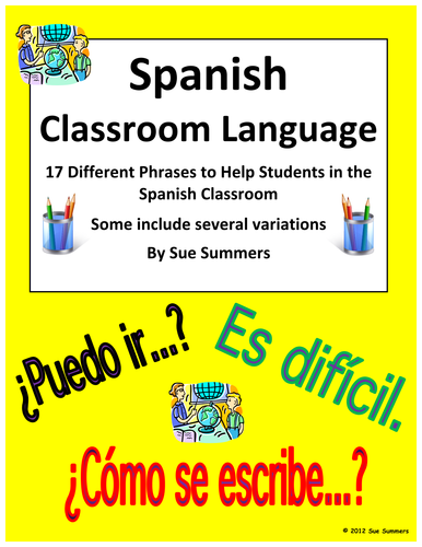 Spanish Classroom Language - Lenguaje del Aula