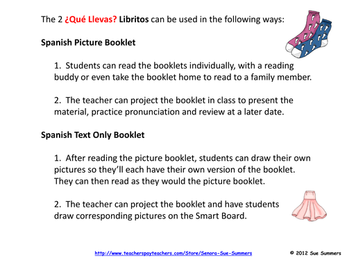 Spanish Clothing Emergent Reader Booklet - Que Llevas