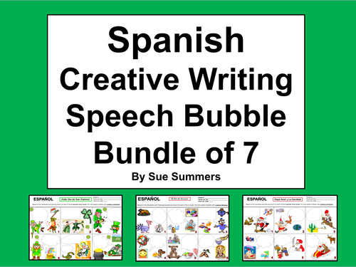 Spanish Creative Writing Speech Bubble Bundle of 7