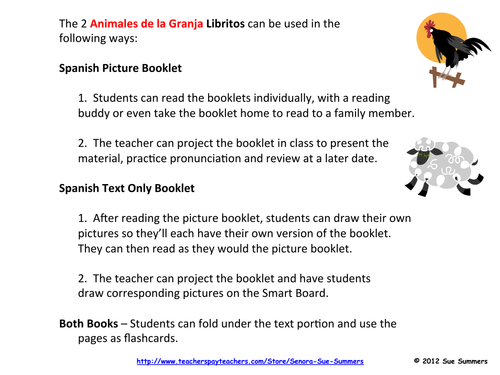 Spanish Farm Animals 2 Emergent Readers / Animales de la Granja Booklets