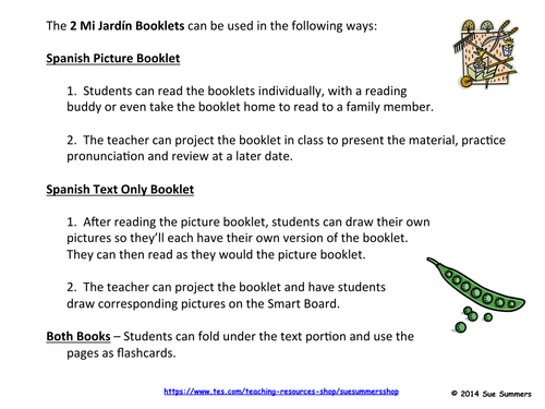 Spanish Garden 2 Emergent Reader Booklets - Mi Jardín