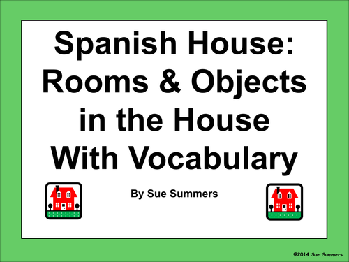 Spanish House Flashcards and Game Cards With Vocabulary