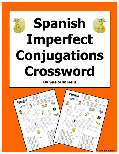 Spanish Imperfect Tense Crossword Puzzle and Image IDs