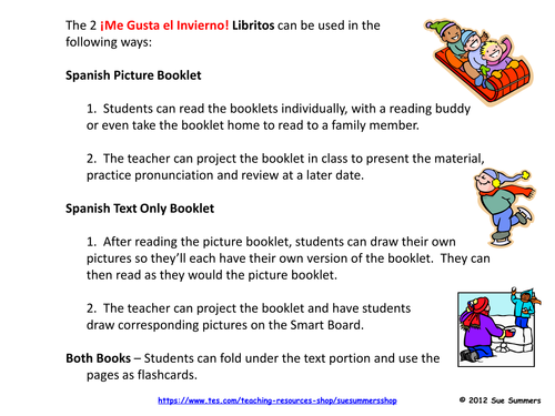 Spanish Me Gusta el Invierno Booklets - I Like Winter Booklets