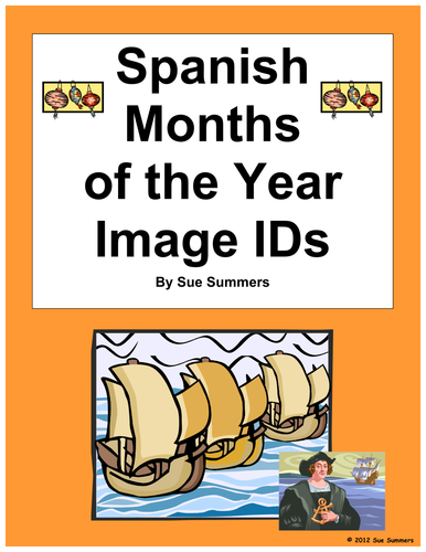 Spanish Months of the Year Vocabulary IDs - Spanish Calendar