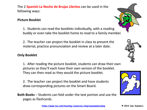 Spanish Noche de Brujas Booklet & Presentation / Halloween Booklet