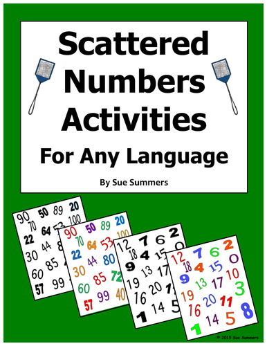 Spanish Numbers Or Any Language Numbers Activities - Scattered Numbers