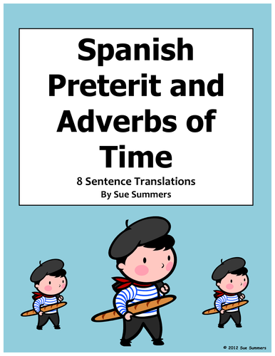 Spanish Preterit 8 Sentence Translations - Ir and Regular Verbs