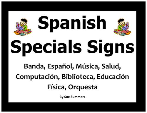 Spanish Specials Signs / Posters | Teaching Resources