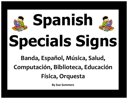 Spanish Specials Signs / Posters