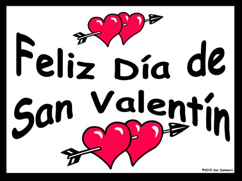 Spanish Valentine's Day 11 Classroom Signs - El Día de San Valentín