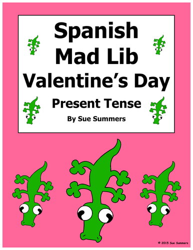 Spanish Valentine's Day Mad Lib Writing Activity