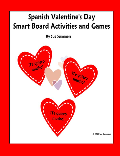 Spanish Valentine's Day SmartBoard Games & Activities