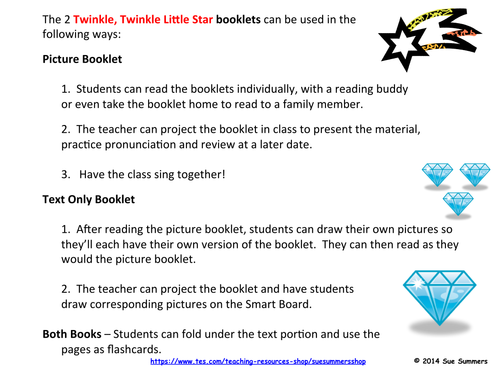 Twinkle, Twinkle, Little Star 2 Emergent Reader Booklets