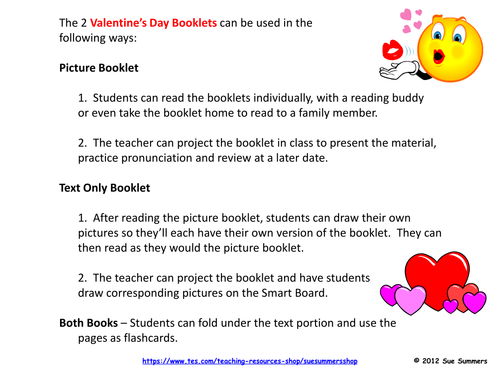 Valentine's Day 2 Booklets - ENGLISH