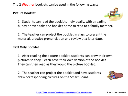 Weather Emergent Reader 2 Booklets - What's the Weather Like?