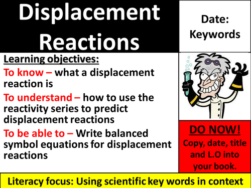 KS3 Displacement reactions lesson