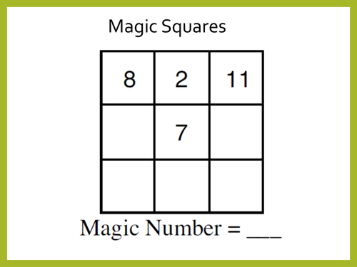 Substitution using magic squares