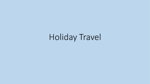 Holiday travel through time