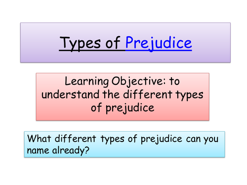 Types of predjudice