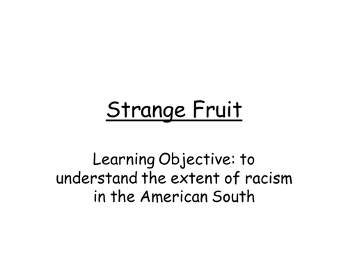 Strange Fruit, lynchings