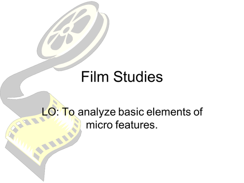 Film Studies - Taster lesson