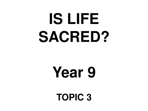 Is Life Sacred?
