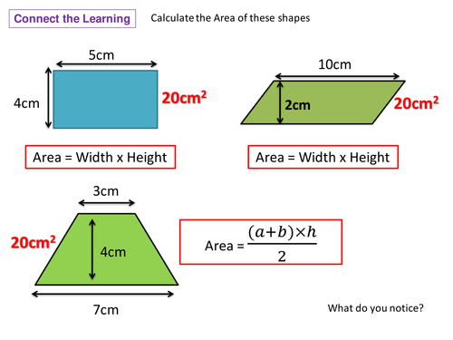 Areas of Triangles and Compound Shapes