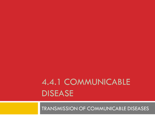 Transmission of disease OCR A Biology 2015