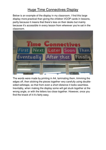 Huge Time Connectives Display