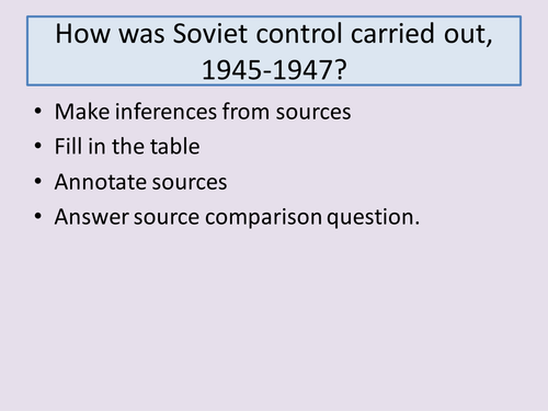 How was Soveit control carried out, 1945-1947?