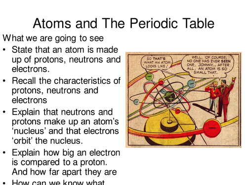 The Atom and the Periodic Table