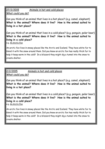 More open ended homework activities Year 1