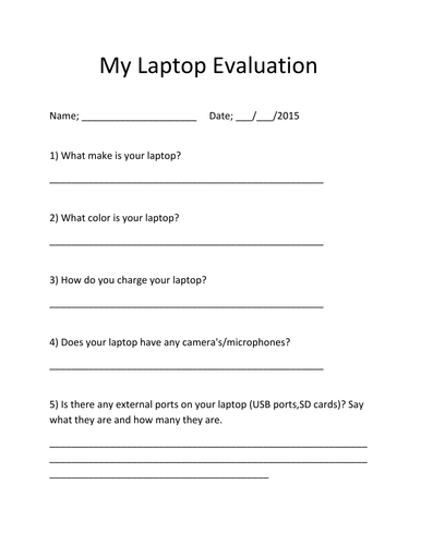 Laptop Evaluation