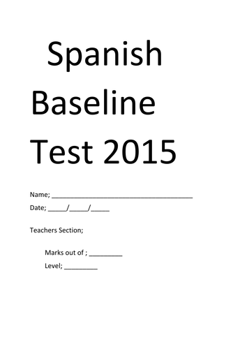 Spanish Baseline Test