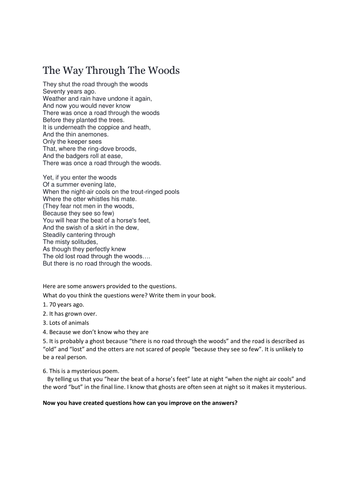 Some questions about poems for KS2 | Teaching Resources