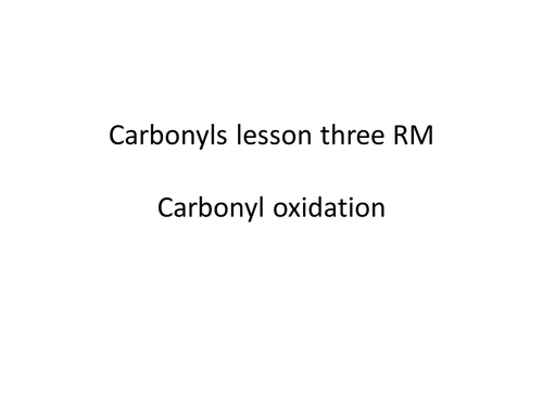 A level carbonyl oxidation lesson applied to scents