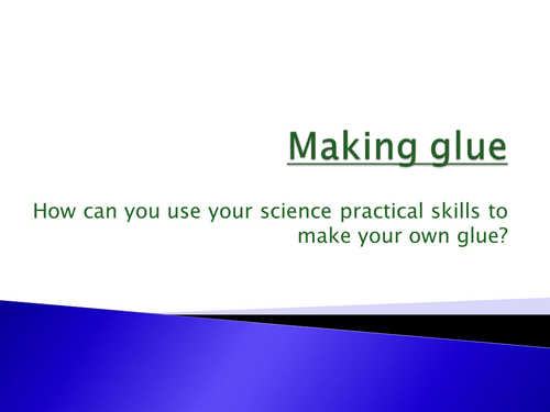 Making glue from milk.