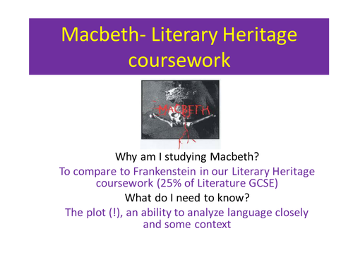 Macbeth-Literary heritage coursework