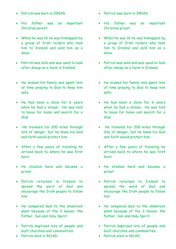 Patron Saints - St Patrick's Story