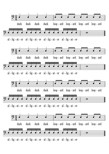 Rhythm and Pulse Sequence of Lessons